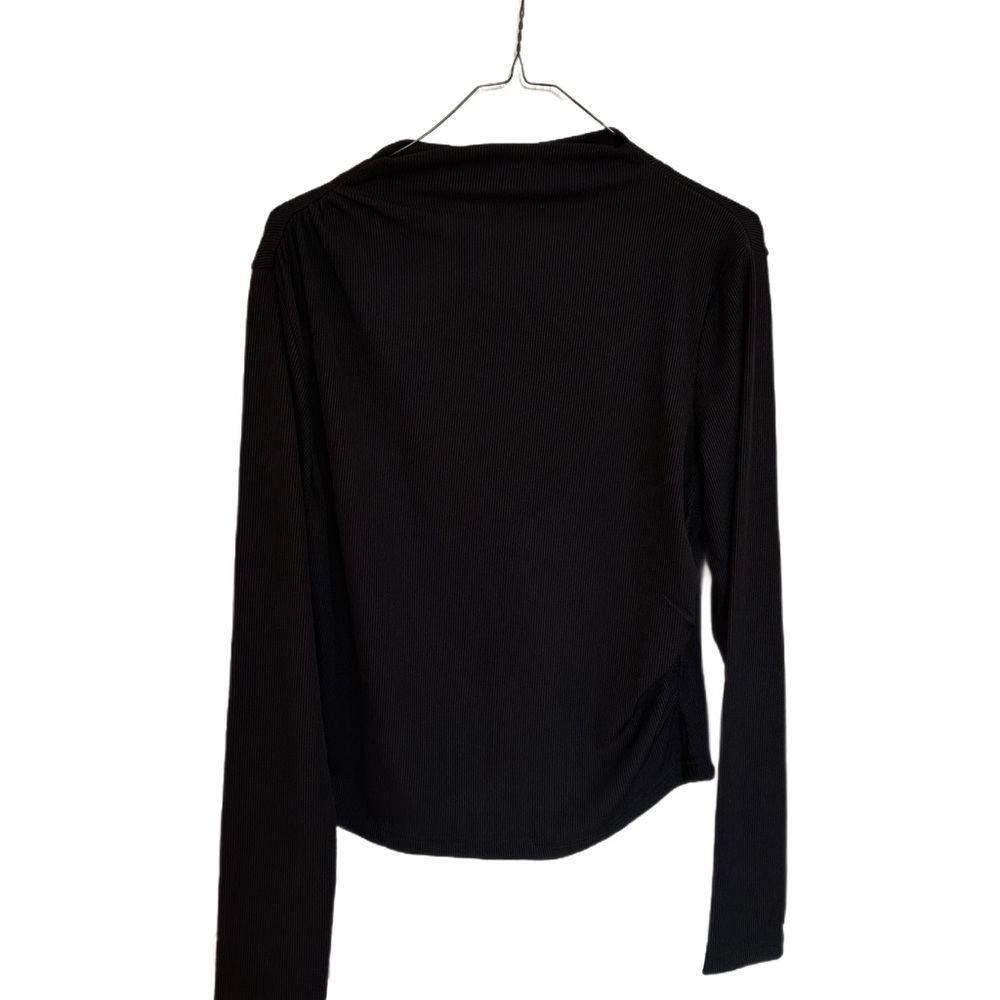 Black Long Sleeve Jersey Knit Women's Top